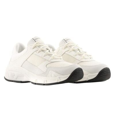 Mens Leather Trainers Off White Emporio Armani