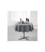 Nappe Ronde Imprimée Shantung 180cm Gris-1