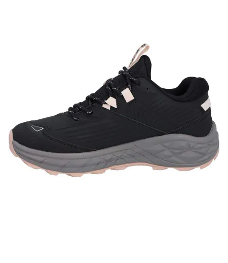 Womens/ladies Fuse Trek Walking Shoes Black Steeple Grey Cameo Rose Hi-Tec