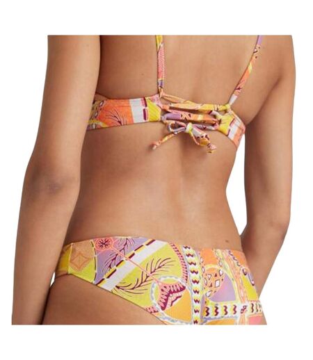Haut de maillot de bain rose/jaune femme o'neill wave