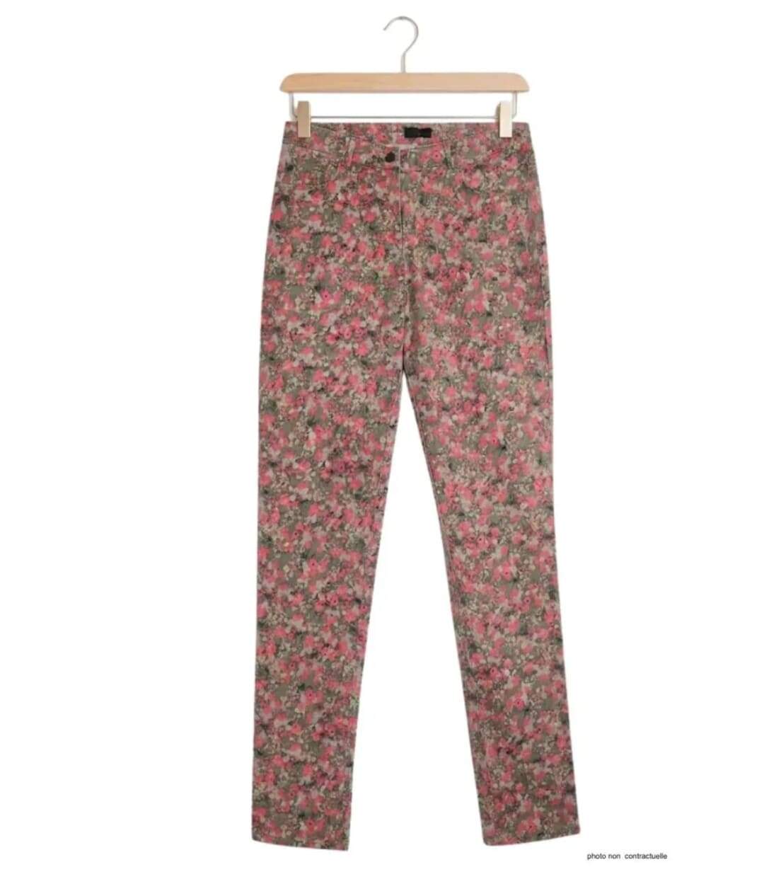 MAYFLOWER BELINDA2O - Pantalon stretch imprimé fleuri orange : fraîcheur et confort absolu-2