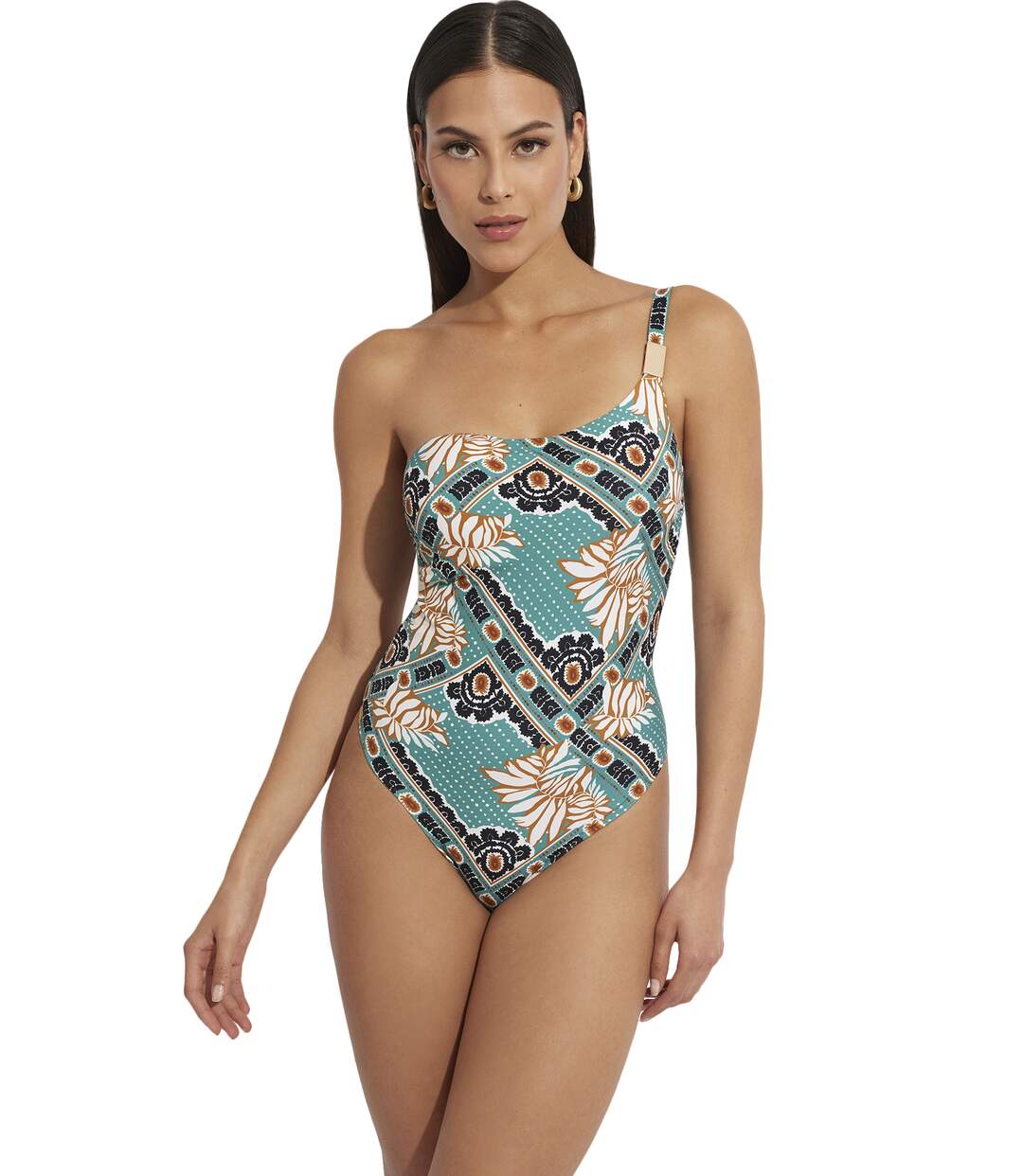 Maillot de bain une pièce armaturé asymétrique Bari Selmark Mare-1