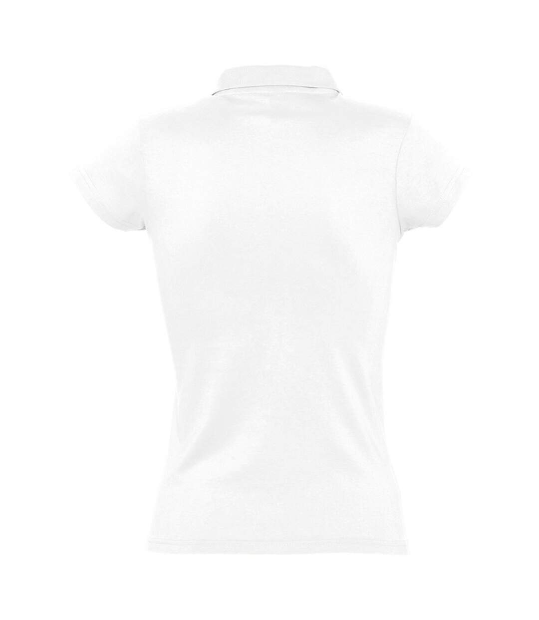 Prescott polo 100% coton à manches courtes femme blanc SOLS-2