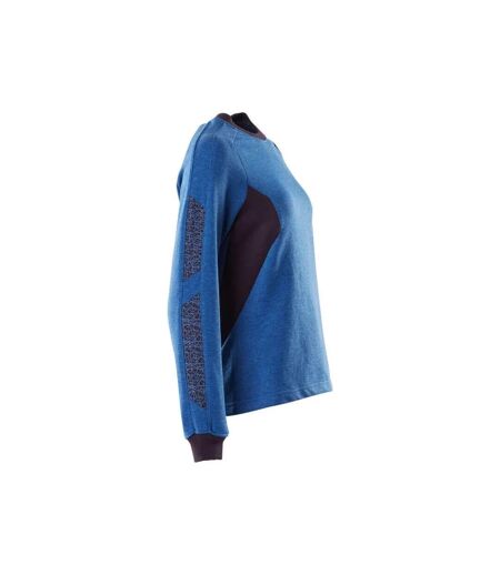 Womens/ladies Accelerate Sweatshirt Azure Blue Dark Navy Mascot