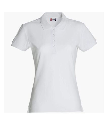 Clique Womens/Ladies Plain Polo Shirt (White) - UTUB420