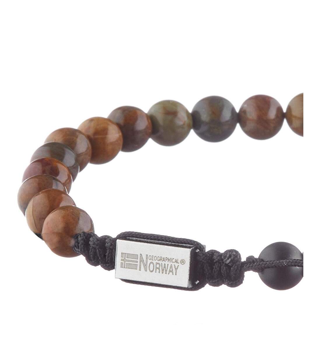 Bracelet perles noir/marron homme geographical norway 315051 - taille unique-3