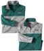 Pack of 2 Men's Brushed Fleece Jumpers - Green Grey