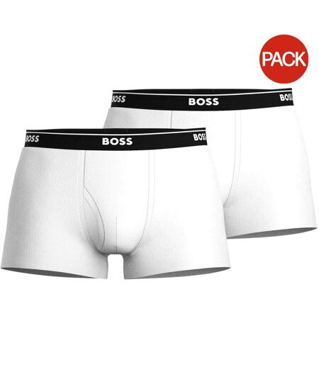 Pack Of 2  Mens Logo Boxer Shorts  White Boss