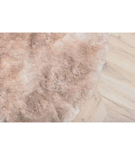 Tapis Déco Shaggy Rond Shiva 200cm Champagne