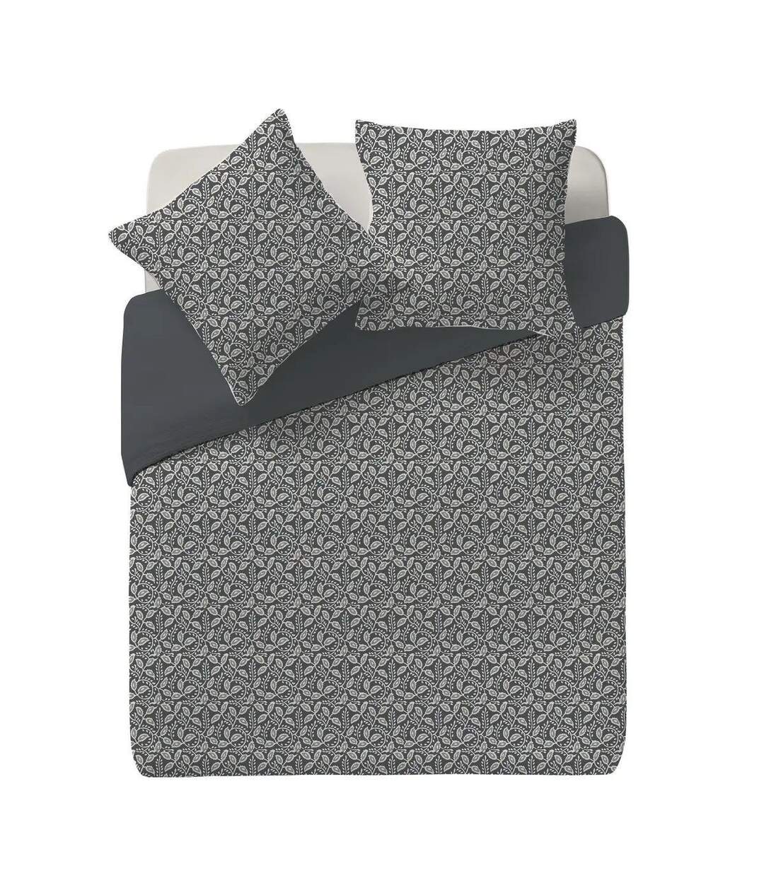 Parure de Lit 3 Pièces Motifs 240x220cm Gris-2