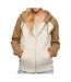 Sweat Zippé Beige/Marron Femme Superdry Essential Baseball - L