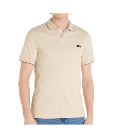 Polo Beige Homme Calvin Klein Jeans Stretch Pique - XL