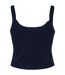 Womens/ladies micro-rib spaghetti strap tank top solid navy Bella + Canvas