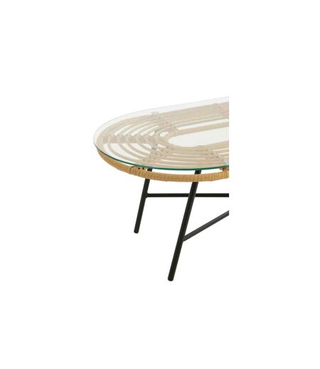 Table Basse de Jardin Celeste 90cm Naturel & Noir