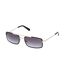 Unisex Adult Rectangular Sunglasses One Size Black Silver Guess-1