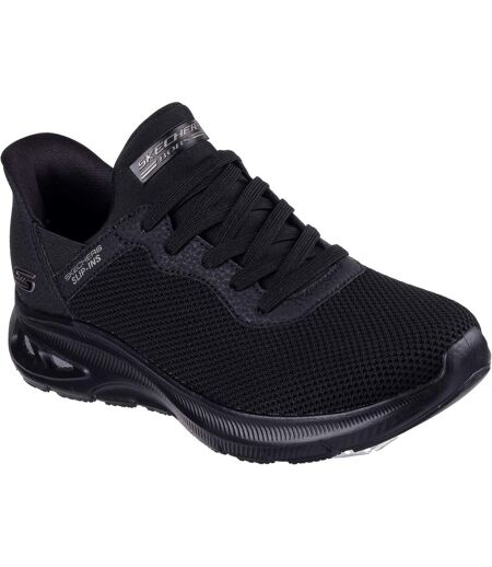 Womens/ladies bobs unity sleek waves sport trainers black Skechers