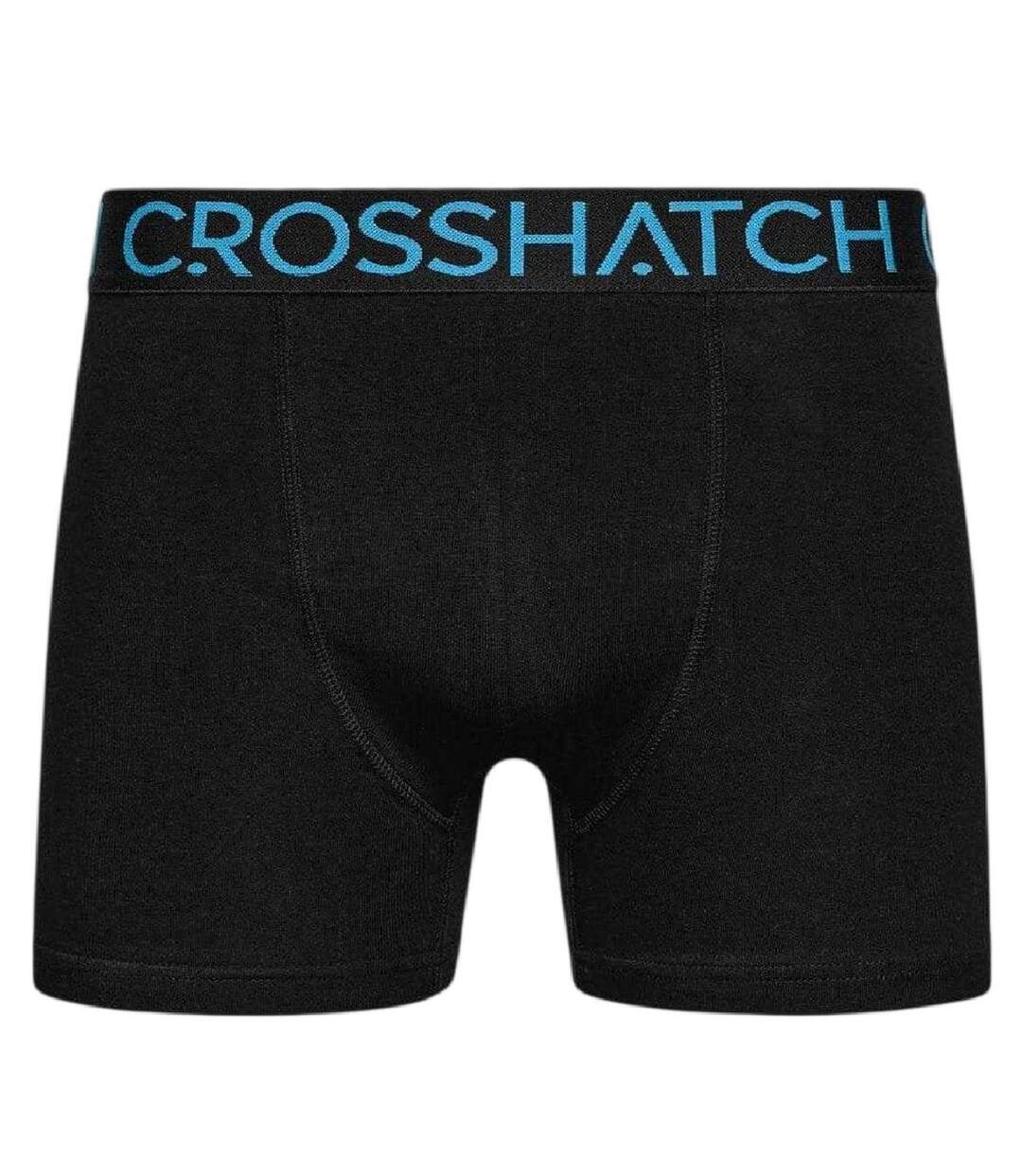 Lot De 3  Boxers Motif/style Logo Homme Bleu Sombre Crosshatch-2