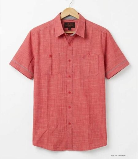 Chemisettes manches courtes Winchester Tubac1 coupe confort en coton Corail