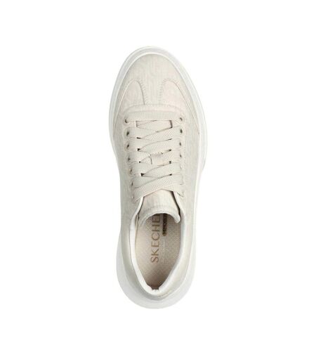 Womens/ladies Classic Textile Trainers Natural Skechers