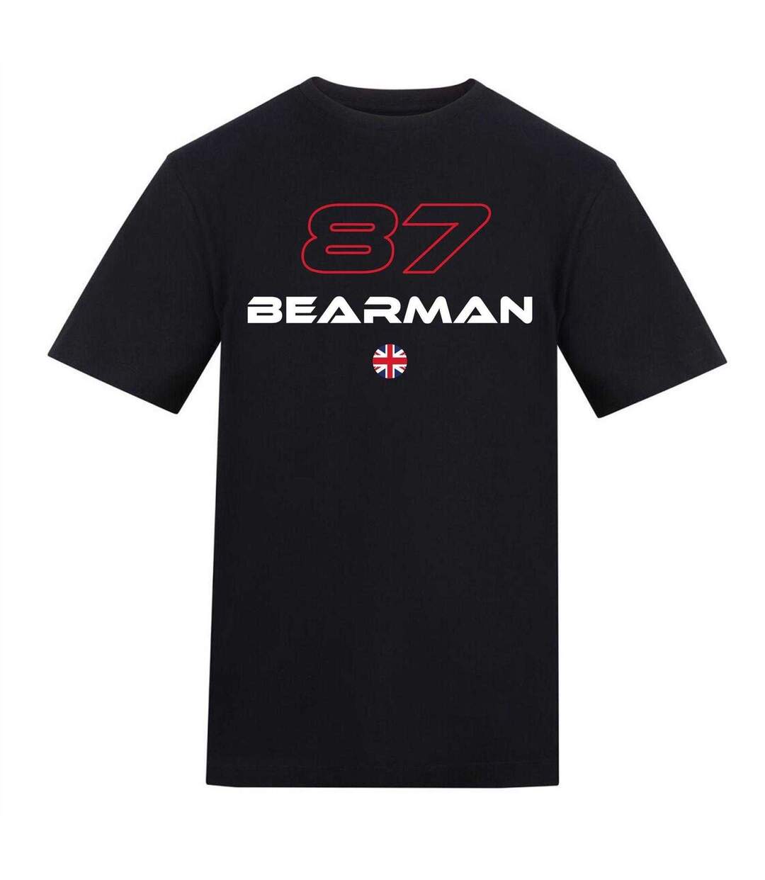 Mens Bearman Graphic Print Short-sleeved T-shirt Black AWD-1