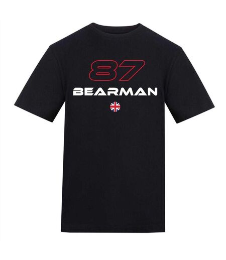 Mens Bearman Graphic Print Short-sleeved T-shirt Black AWD