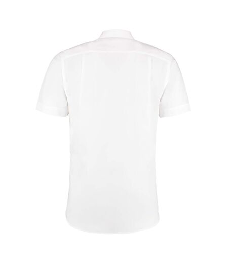 Chemise à manches courtes sans repassage homme blanc Kustom Kit