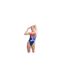 Maillot De Bain 1 Pièce Motif/style Étoile Et Rayures Placement Femme Bleu Imprimé Speedo-1