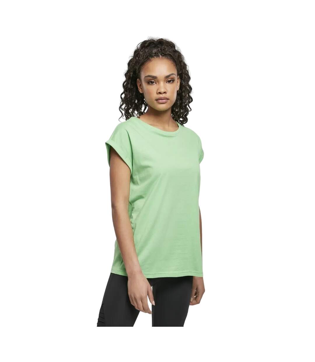 T-shirt Femme Vert Jade Urban Classics-1