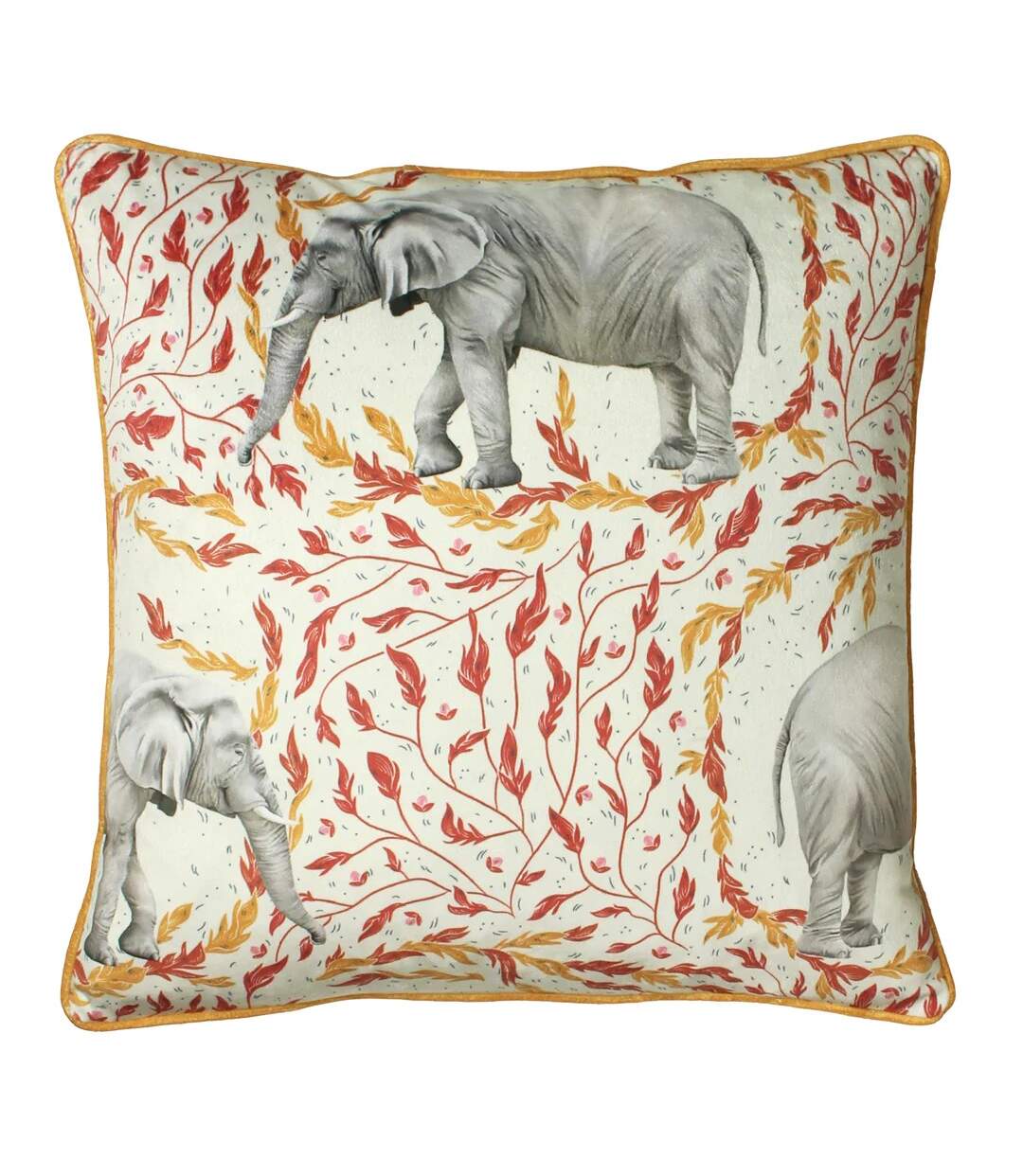 Samui elephant cushion cover one size gold Paoletti-1