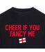 T-shirt Cheer If You Fancy Me Homme Noir AWD-3