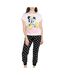 Pyjama rose/noir femme disney minnie monday-1