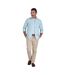 Chemise Manches Longues Motif/style Rayé Stanford Homme Vert Raging Bull-1