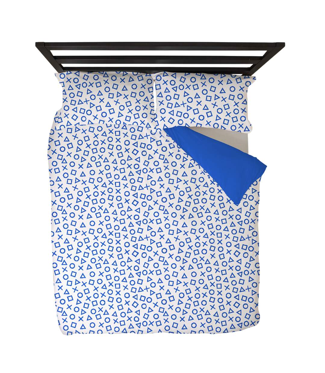Banner Reversible Duvet Set Blue Black White Playstation-3
