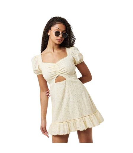 Robe Courte Manches Bouffantes Femme Crème Jack Wills