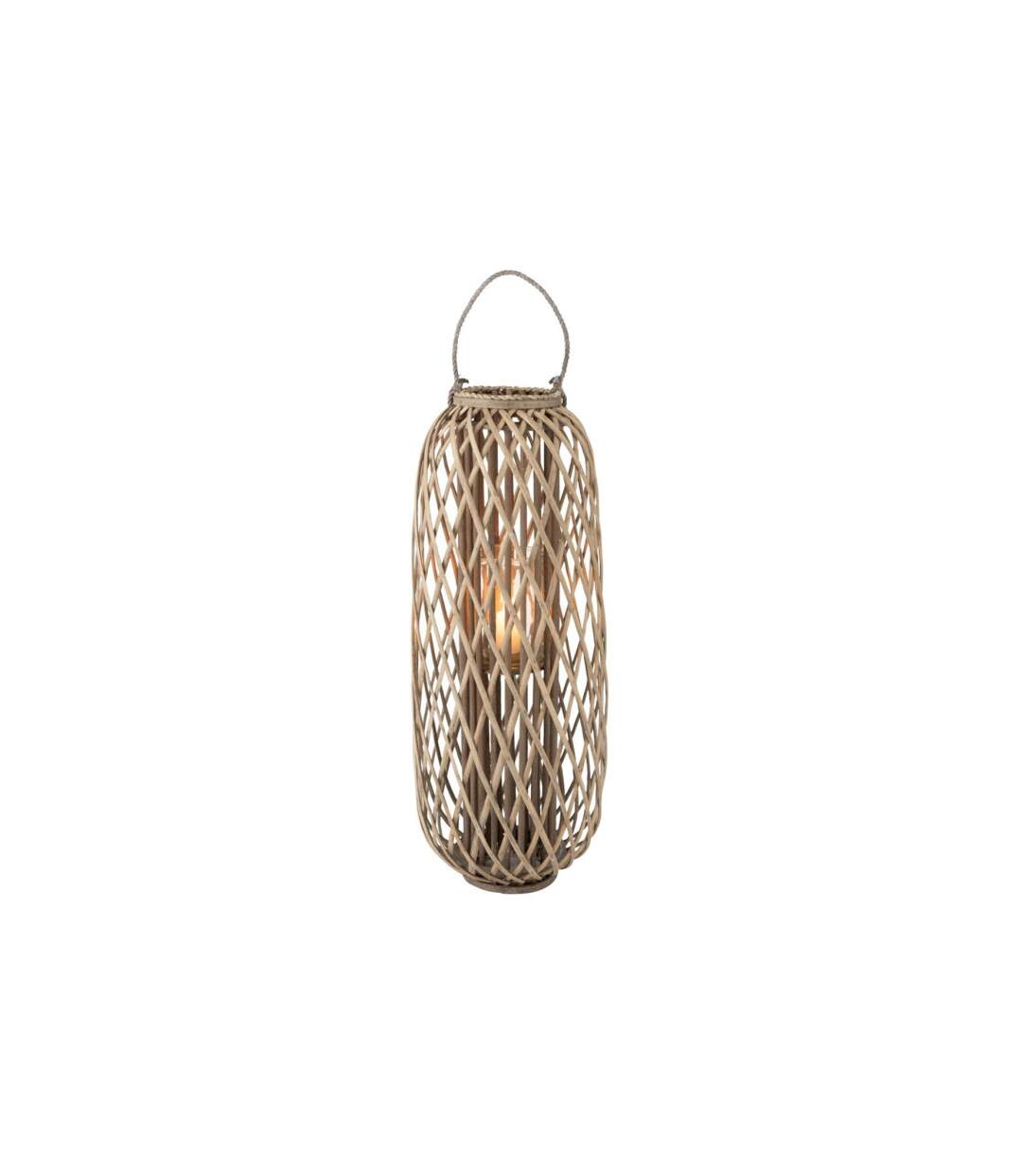 Lanterne Design en Bois Willow 96cm Gris-2