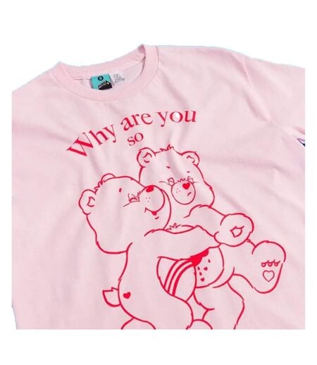 T-shirt Obsessed Adulte Rose Care Bears