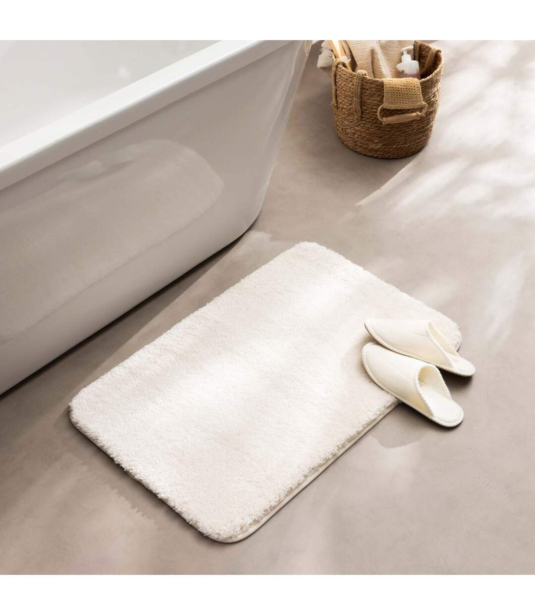Tapis de Bain en Microfibre Mael 50x80cm Naturel-5