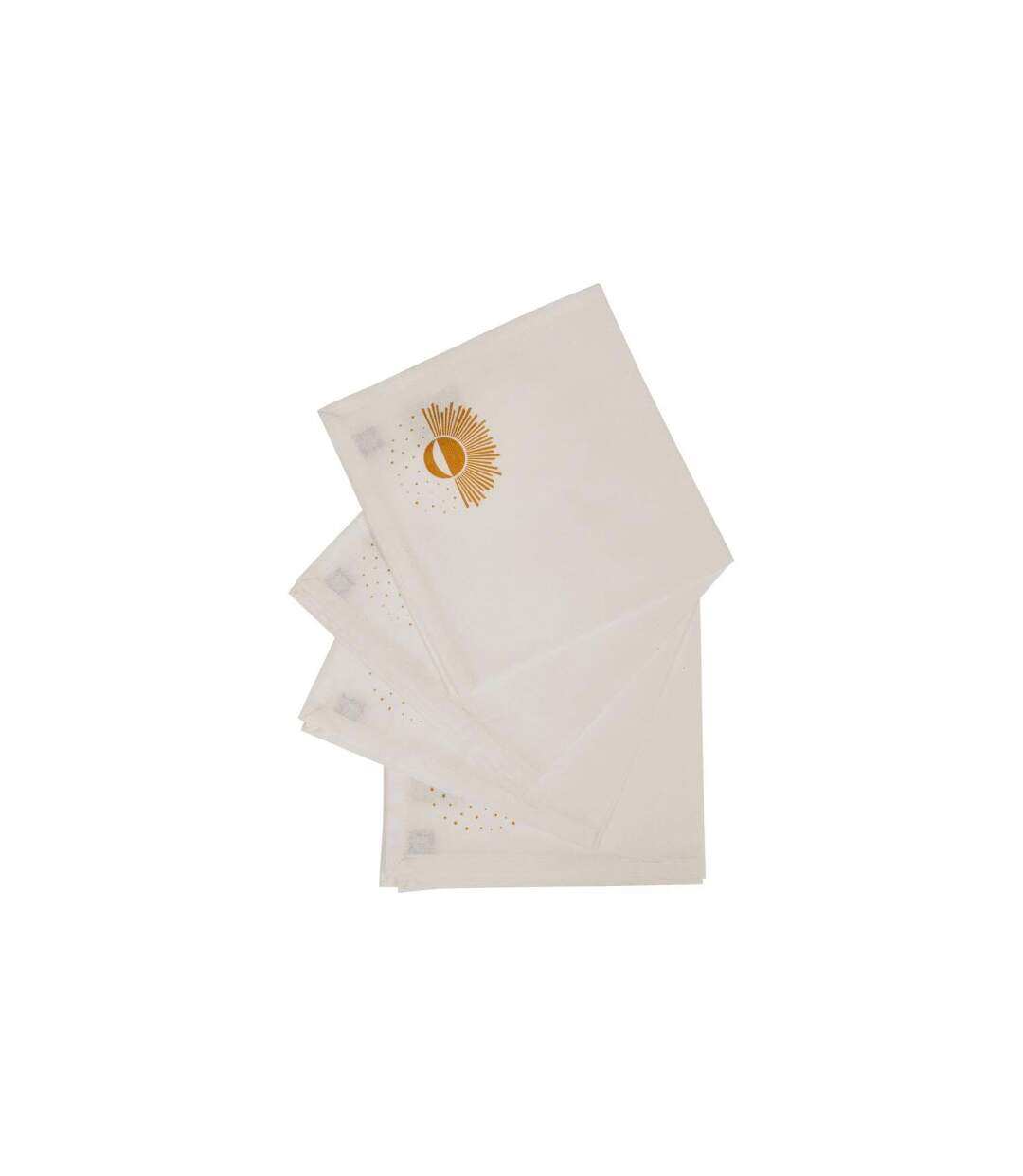 Lot de 4 Serviettes de Table Solaris 40x40cm Blanc-1