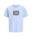 T-Shirt bleu pastel homme jack & jones hurban-1