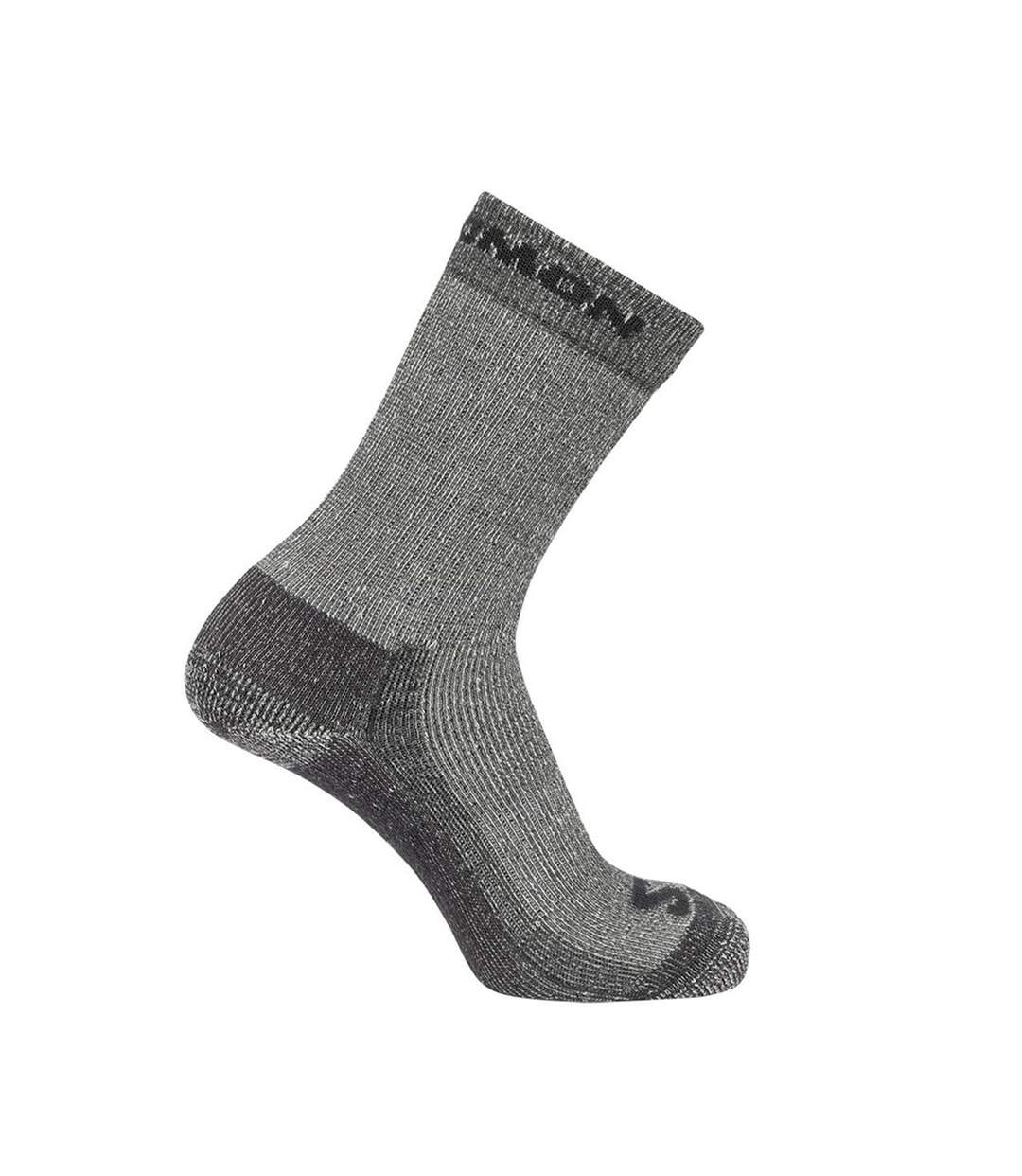 Pack Of 2  Unisex Adult Merino Wool Crew Socks  Grey Salomon-2