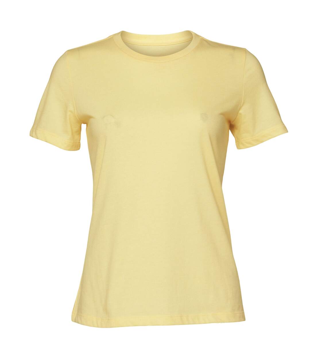 T-shirt femme jaune pâle Bella + Canvas-1