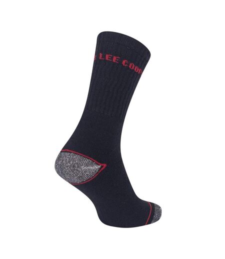 Pack of 5  Mens logo socks  black/red Lee Cooper