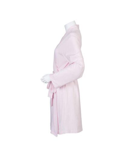 Womens/ladies wrap robe light pink Towel City