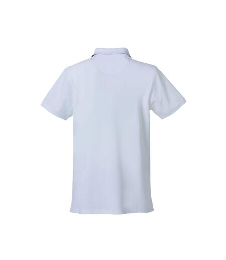 Mens heavy premium polo shirt white Clique