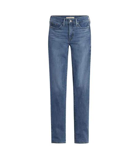 Womens/ladies High Rise Straight Leg Jeans Lapis Gem Levis