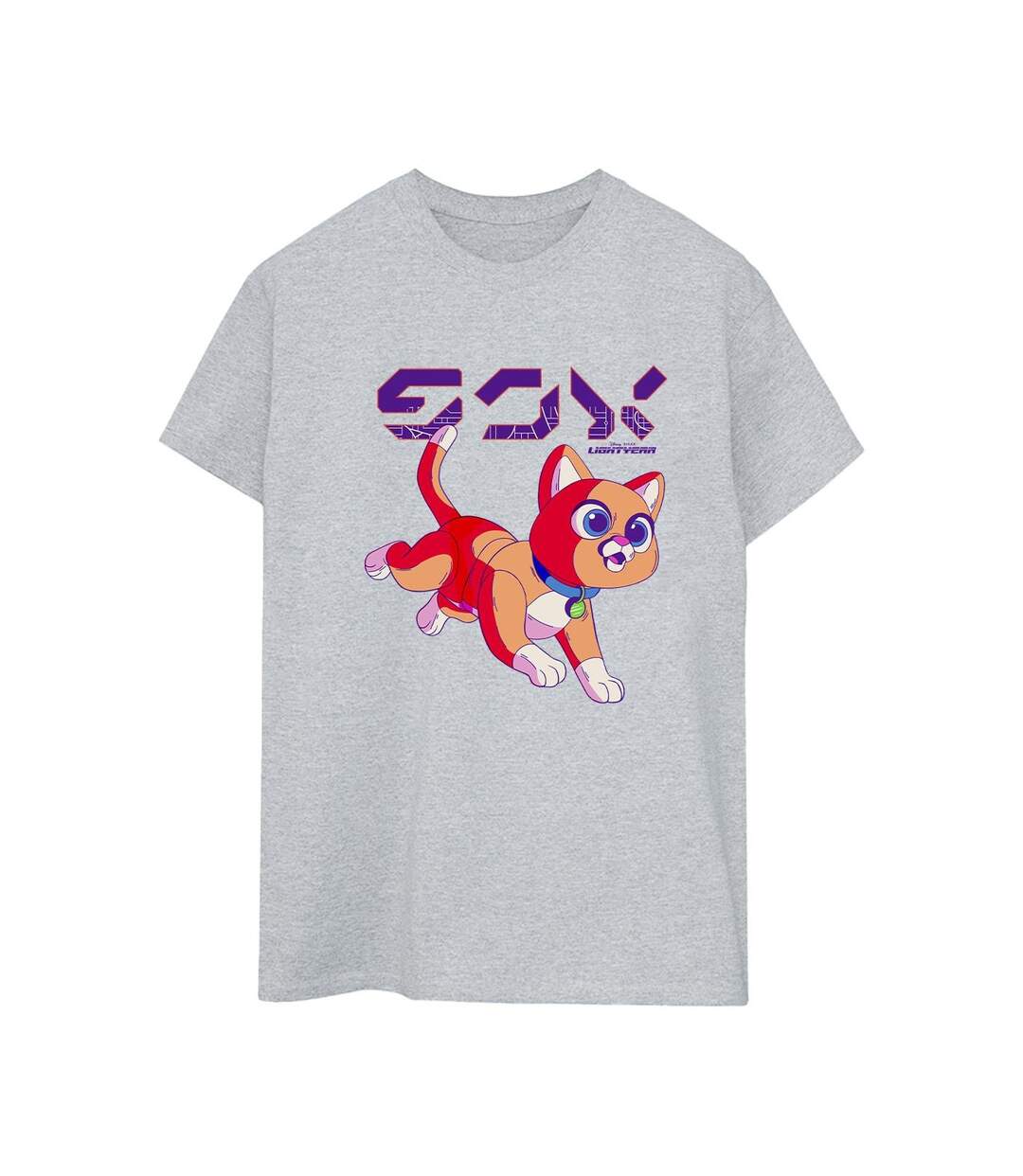 Disney Femme/Ladies Lightyear Sox Digital Cute Cotton Boyfriend T-Shirt (Gris sportif) - UTBI34124-1