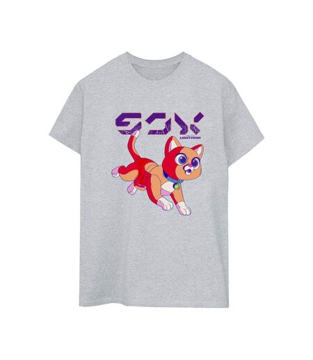 Disney Femme/Ladies Lightyear Sox Digital Cute Cotton Boyfriend T-Shirt (Gris sportif) - UTBI34124