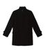 Mens Faux Wool Funnel Neck Coat Black Burton-2