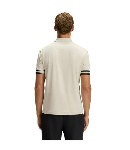 Polo Motif/style Lisse Zone Homme Blanc Boss