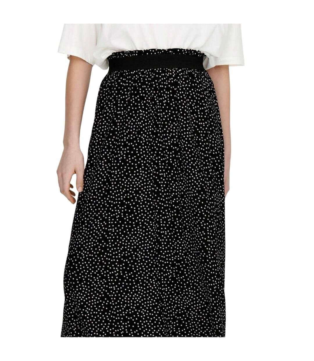 Jupe Longue Motif/style À Pois Femme Noir Only-4